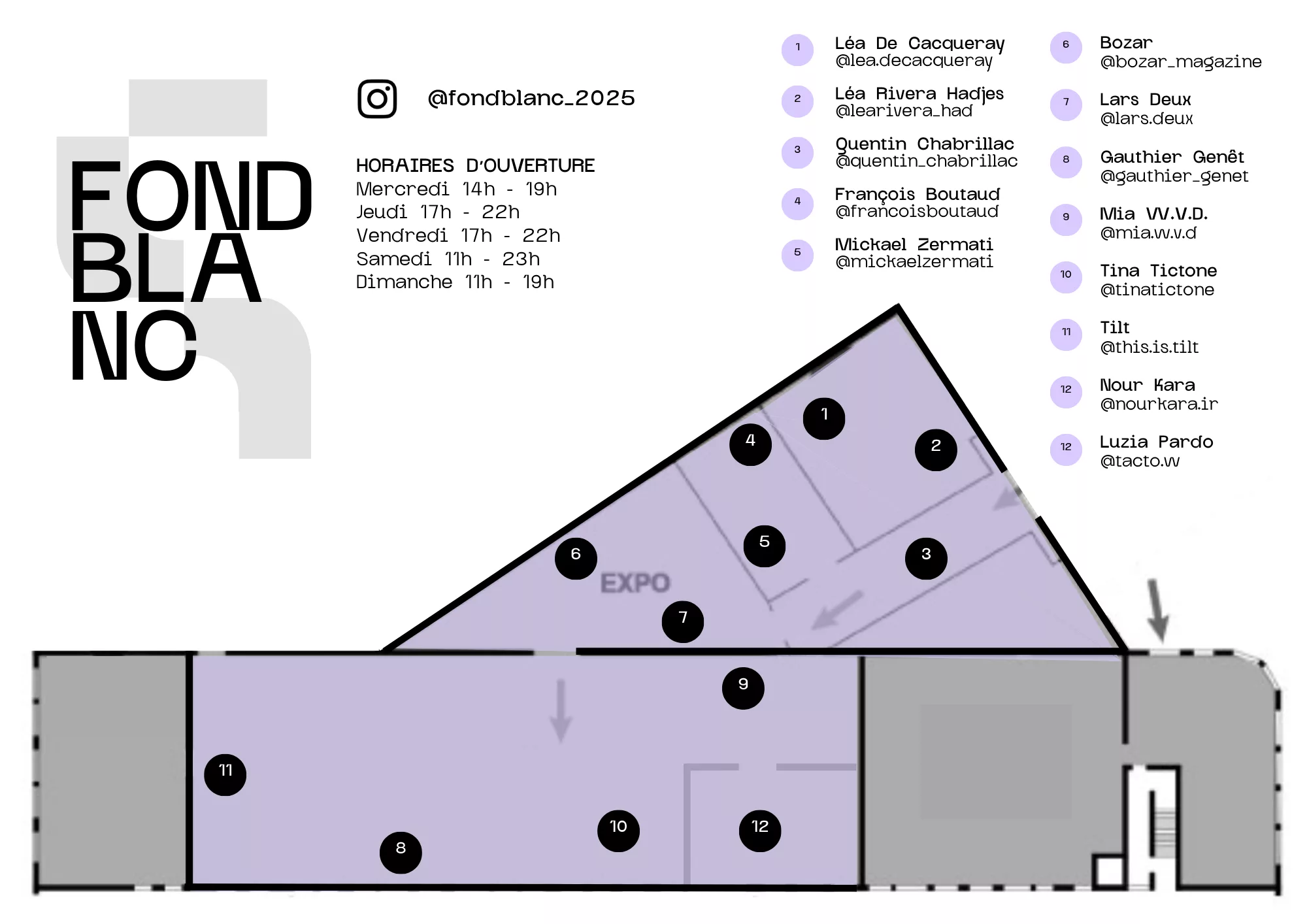 exposition fond blanc toulouse les artistes et plan 2025